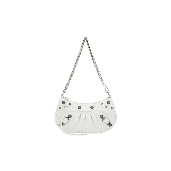 NWT Authentic Balenciaga Le Cagole Crocodile Embossed Mini Bag With Chain - Picture 1 of 15